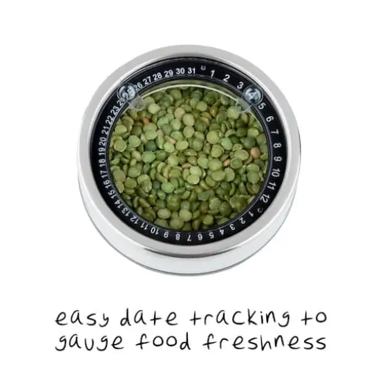 Honey Can Do Kitchen Glass Jar Set with Fresh Date Dials, 4ct. {7}