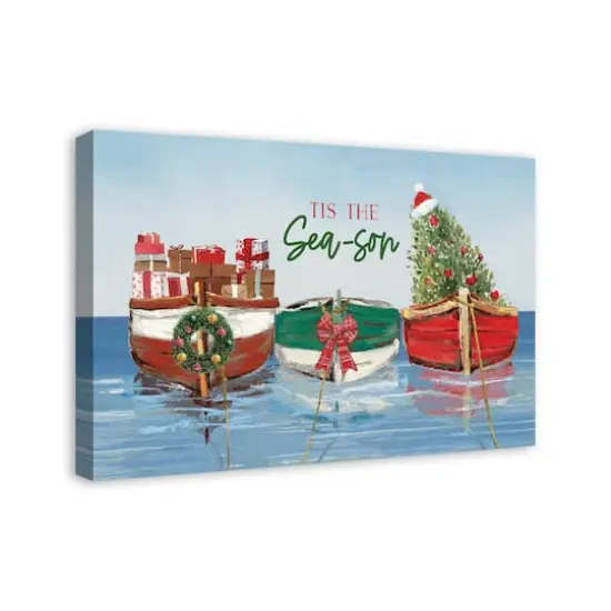 30" Tis the Sea-son Christmas Canvas Wall D&eacute;cor {4}