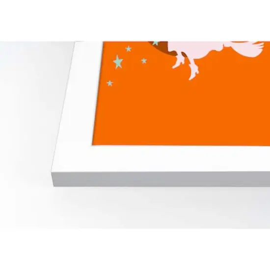 Flying Witch White Framed Print Wall Art {3}