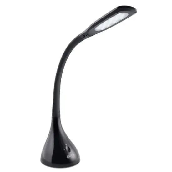 OttLite 11" Black Creative Curves LED Desk Lamp {1}