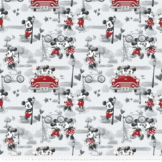 Springs Creative Disney&reg; Mickey & Minnie in Paris Fleece {1}