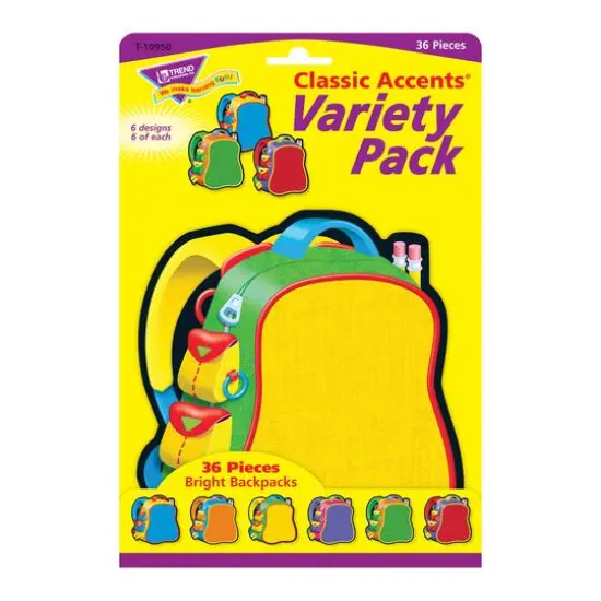 Trend Classic Accents&reg; Bright Backpacks Variety Pack, 3 Packs of 36 {4}