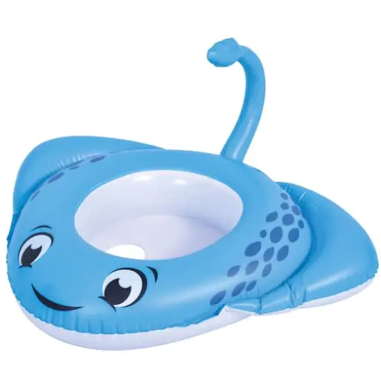 Pool Central&reg; 33" Blue Inflatable Sting Ray Fish Baby Pool Float {1}