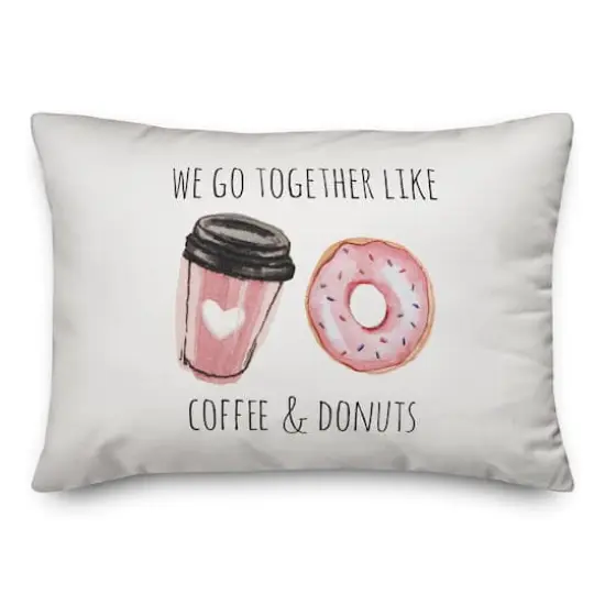 Go Together Like Coffee And Donuts Throw Pillow {1}