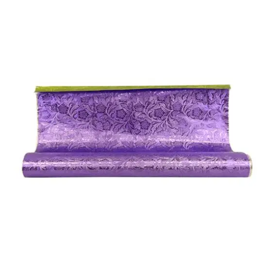 JAM Paper Windsor Cameo Floral Foil Wrapping Paper, 20" x 30ft. Lavender {1}