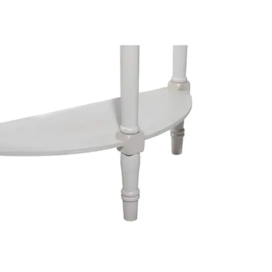 32" Light Gray Traditional Wooden Console Table {5}