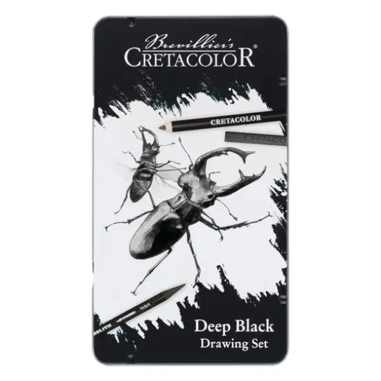 Cretacolor Deep Black 10 Piece Drawing Set {1}