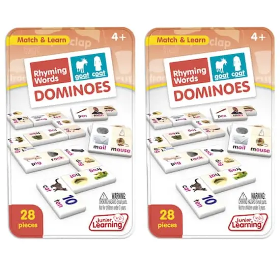 Junior Learning&reg; Rhyming Words Dominoes Set, 2ct. {1}