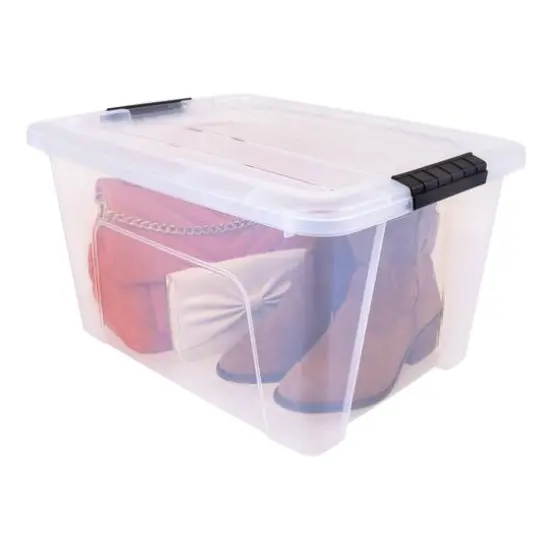 IRIS&reg; 32qt. Buckled Clear Boxes with Clear Buckle Lids, 4ct. {11}
