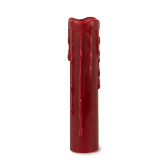 8" LED Wax Dripping Pillar Candles with Remote Set {1}