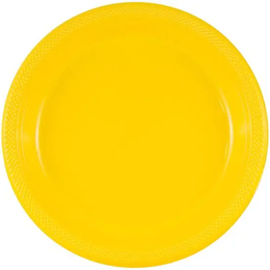 JAM Paper 7" Plastic Party Plates, 20ct. Yellow {1}