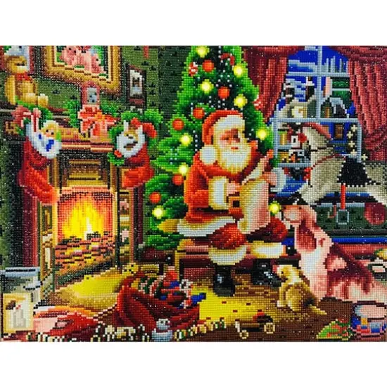 Sparkly Selections Santa Pre-Framed Diamond Painting Kit with Backlighting {1}