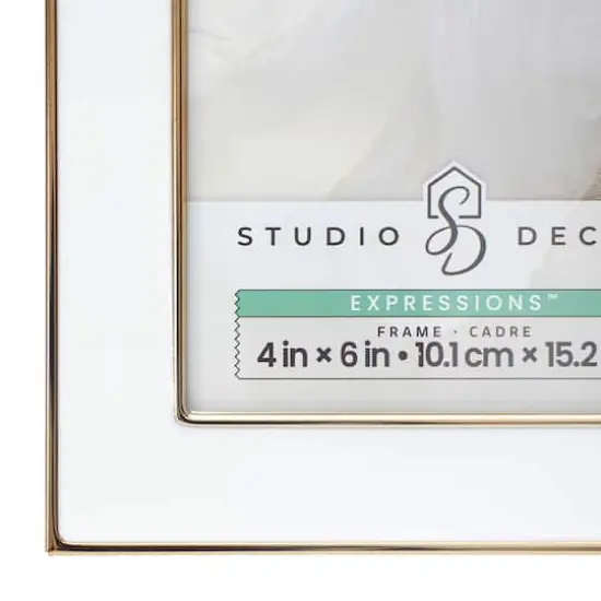 Expressions&trade; White with Gold Outline Wall Frame by Studio D&eacute;cor&reg; {3}
