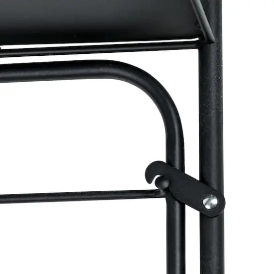 Honey Can Do Black Collapsible Wall-Mounted Clothes Drying Rack with Shelf {7}