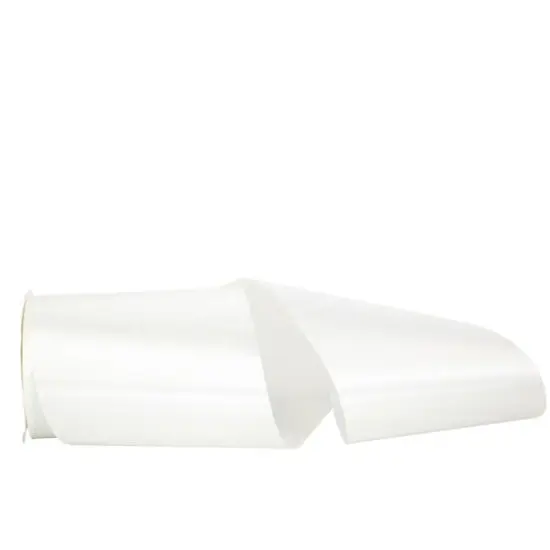 JAM Paper 6" x 50yd. Single Face Satin Allure Ribbon White {1}