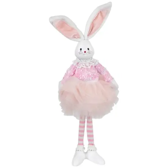 15" Pink Ballerina Bunny Standing Easter Figure {1}