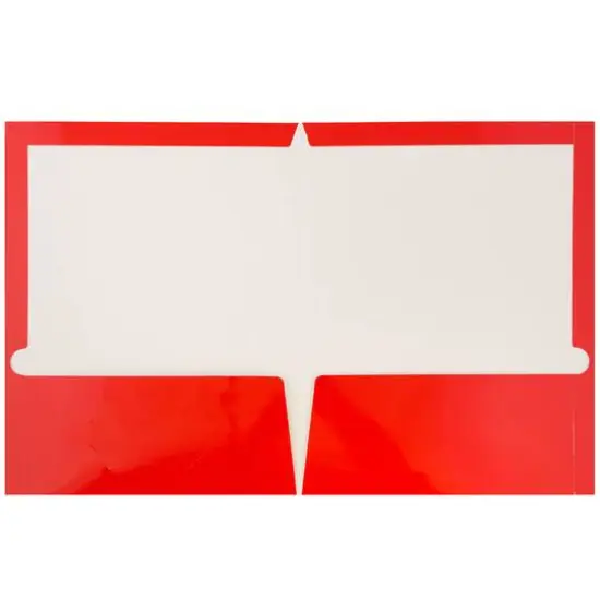 JAM Paper Glossy Laminated Two Pocket Folders, 25ct. Red {4}