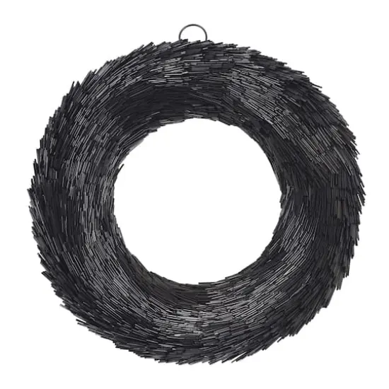 16" Black Tinsel Wreath by Ashland&reg; {1}