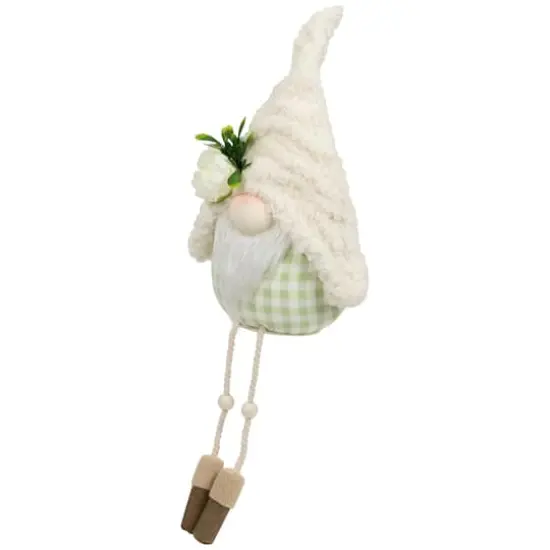 10.5" Plush Sitting Gnome with Dangling Legs Spring Figurine {4}