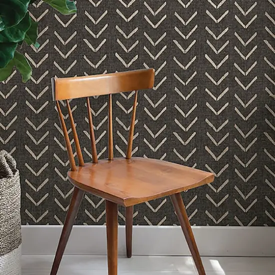 Surface Style Bogolan Sky Peel & Stick Wallpaper Ebony {4}