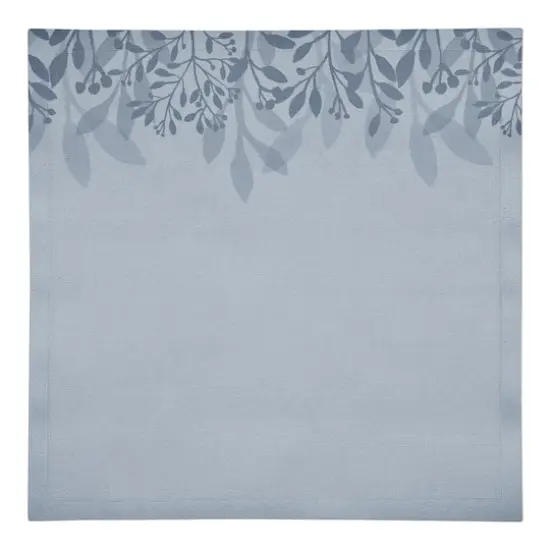 Floral Banner Cotton Twill Napkin Blue {1}