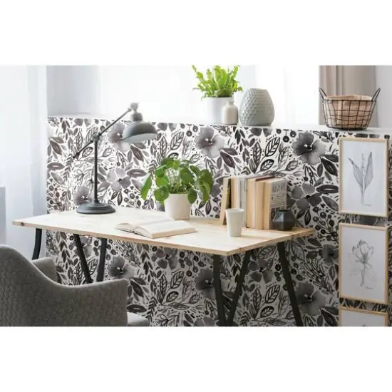 RoomMates Clara Jean April Showers Peel & Stick Wallpaper Black/White {6}