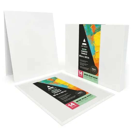 Arteza&reg; 16" x 20" White Canvas Panels, 14ct. {5}