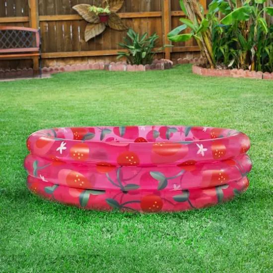PoolCandy 5ft. Strawberries & Cherries Inflatable Sunning Pool {4}