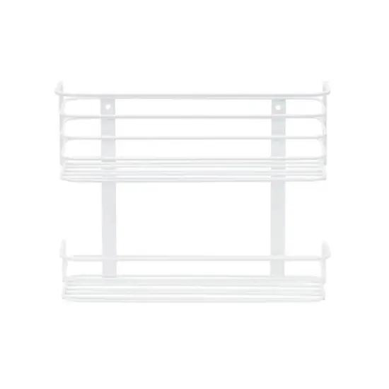 Household Essentials 2-Tier Door Mount Cabinet Organizer White {7}