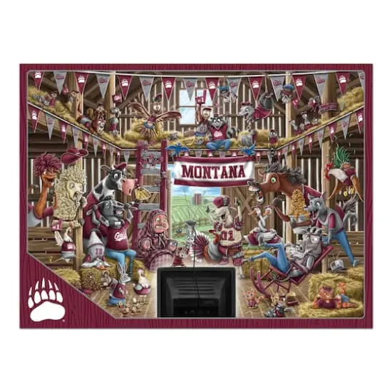 College Barnyard Fans 500 Piece Puzzle Montana Grizzlies {5}