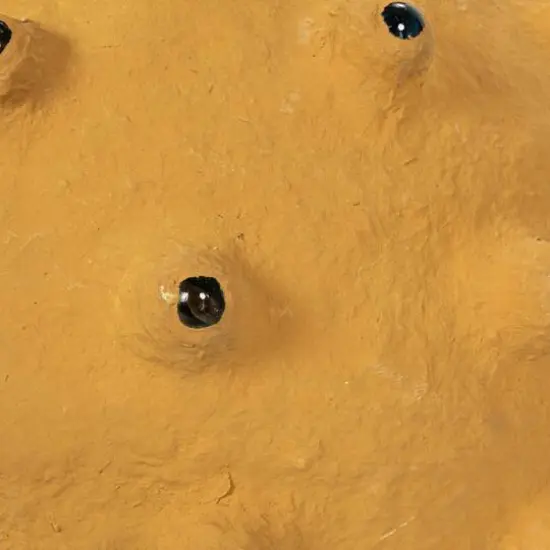 Hello Honey&reg; Decorative Paper M&acirc;ch&eacute; Canister with Glass Marble Accent Yellow {7}