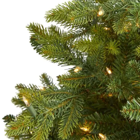 4ft. Pre-Lit North Carolina Fir Artificial Christmas Tree, Clear LED Lights {4}