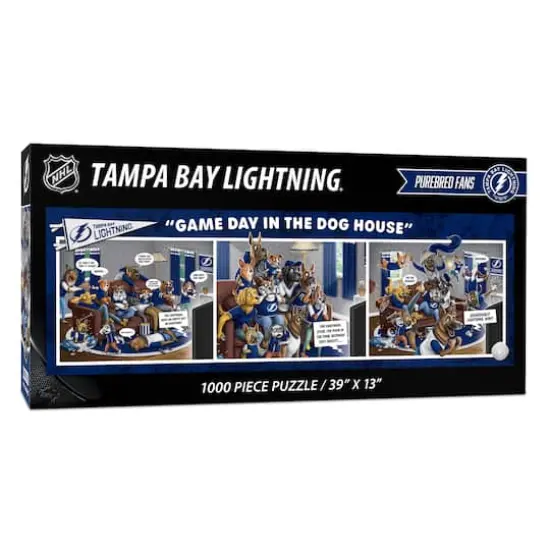 NHL Game Day in the Dog House 1,000 Piece Puzzle Tampa Bay Lightning {1}