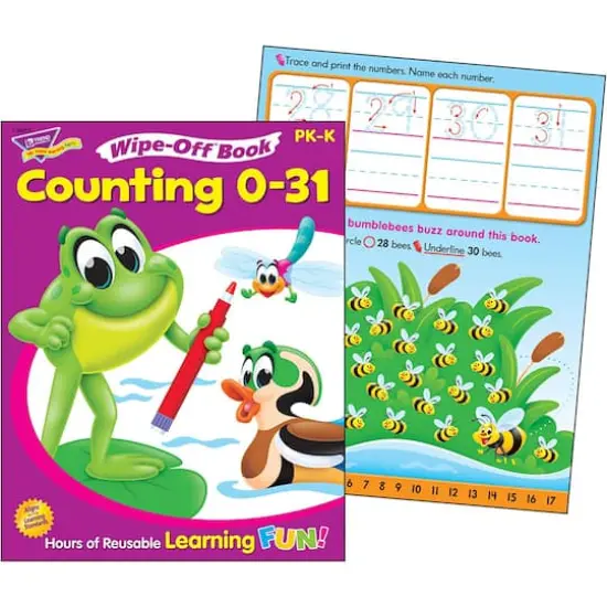 Trend Enterprises&reg; Counting & Mazes Reusable Books & Crayons Set {3}
