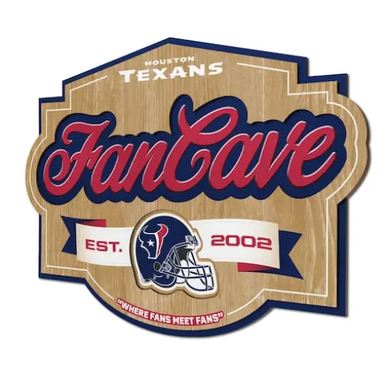 NFL Fan Cave Sign Houston Texans {1}