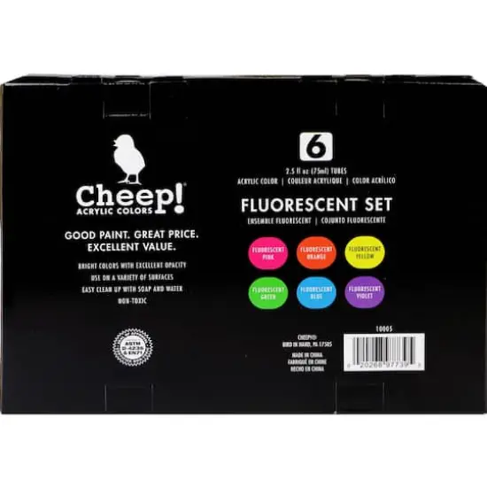 Cheep&reg; Basic Acrylic Paint Set, 2.5oz. {3}
