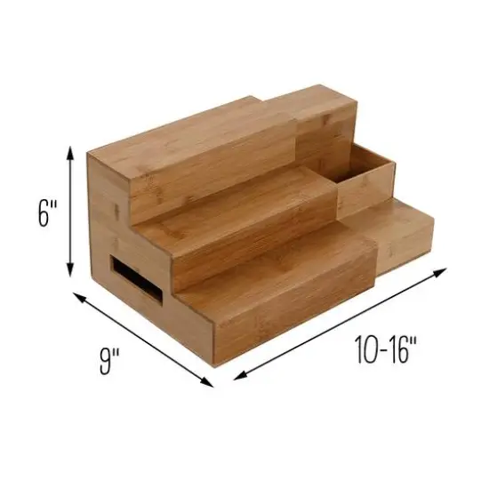 Honey Can Do Adjustable 3-Tier Bamboo Spice Rack Organizer {11}