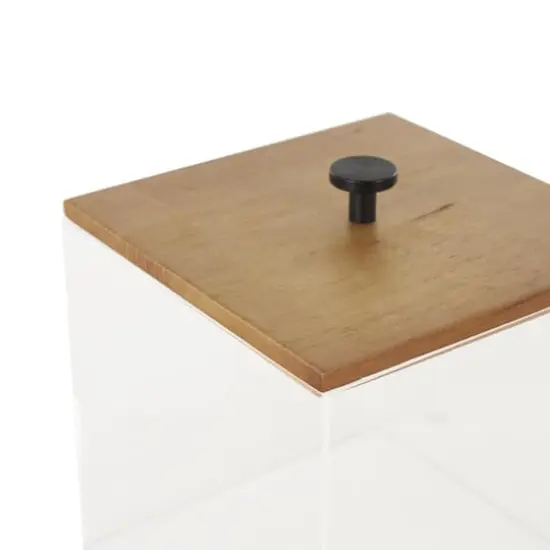 Clear & Brown Box Set with Brown Wooden Lids {5}