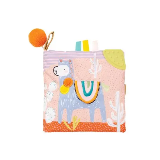 Manhattan Toy&reg; Travel Toy Llama Teether & Soft Activity Book Set {6}