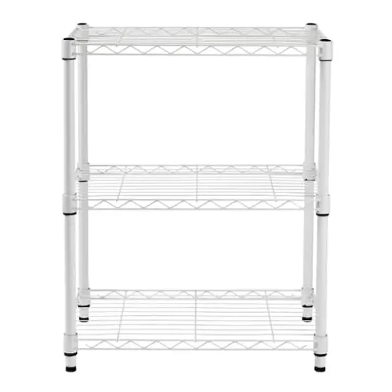 Honey Can Do White 3-Tier Heavy-Duty Adjustable Shelving Unit {1}