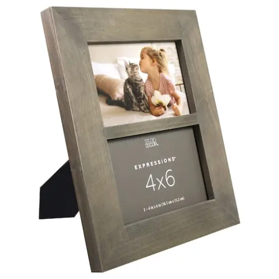 Expressions&trade; 2 Opening 4" x 6" Greige Collage Frame by Studio D&eacute;cor&reg; {5}