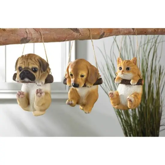 6" Swinging Pug D&eacute;cor {3}