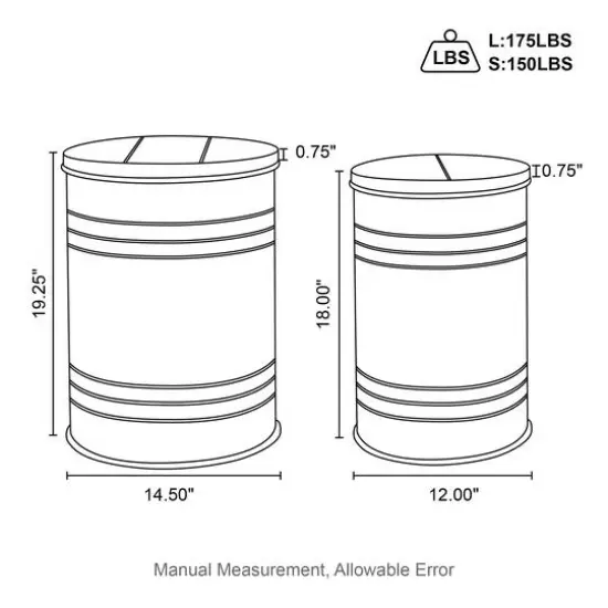 Glitzhome&reg; Modern Black Metal Storage Accent Table Set {7}