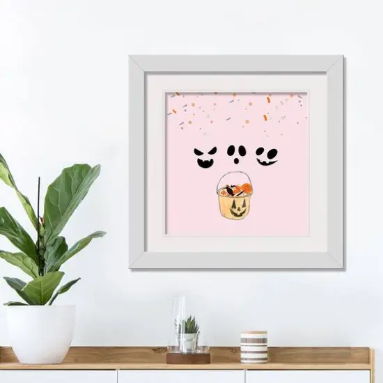 Candy Face White Framed Print Wall Art {4}
