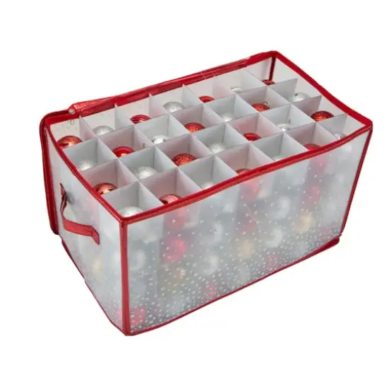 Simplify Clear & Red Ornament Organizer {1}