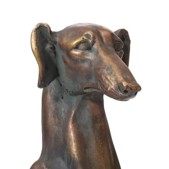 Glitzhome&reg; 30.25" Bronze Sitting Greyhound Dogs, 2ct. {6}