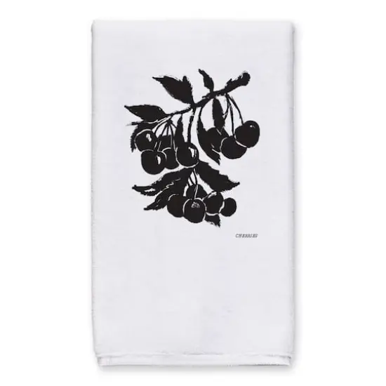 Block Print Cherries 16" x 25" Tea Towel - Set of 2 {3}