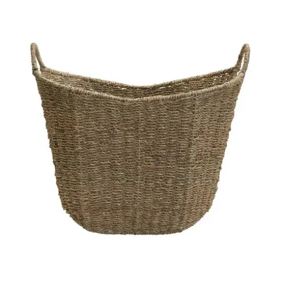 Household Essentials 17.5" Natural Woven Seagrass Basket with Handles {3}