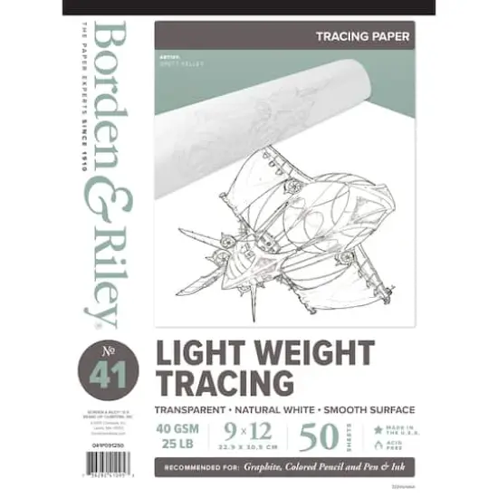 Borden & Riley&reg; No. 41 Light-Weight Tracing Pad {1}