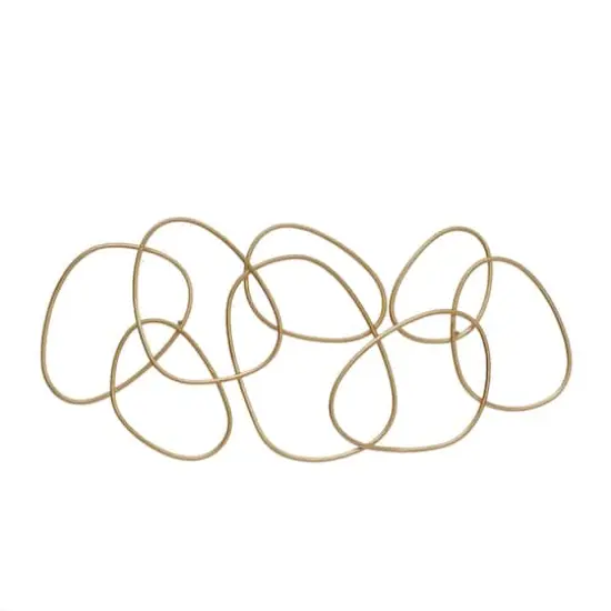 Gold Contemporary Abstract Wall Decor, 43" x 1" x 22" {1}